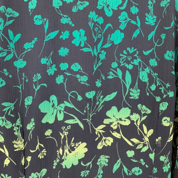 A New Day Women's Ruched Front Green Bodycon Dress Floral Print - Picture 8 of 10